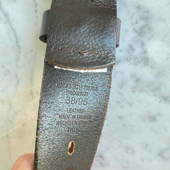 Dickies Genuine Leather Belt Brown Casual Workwear Size 38/95 - Picture 5 of 5